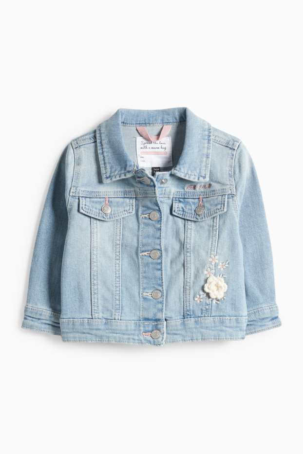 Neonate - Giacca di jeans neonate - fiorellini - blu