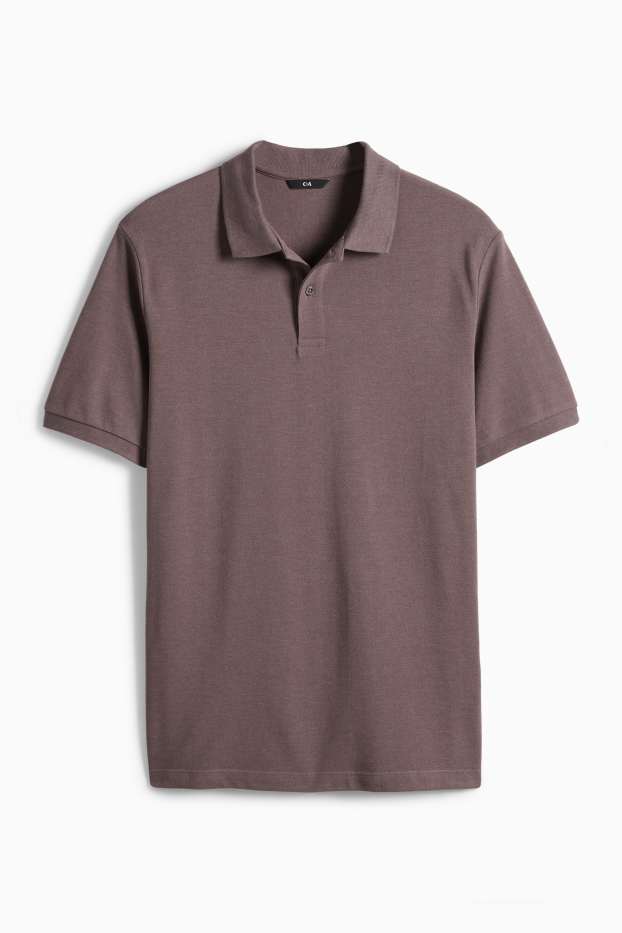 Herren - Poloshirt - braun