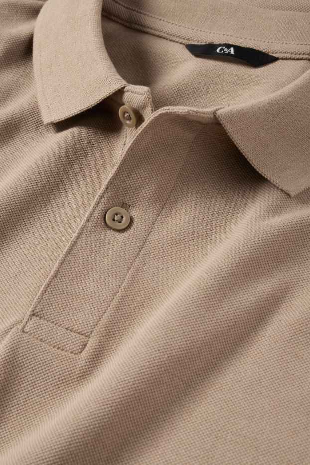 Herren - Poloshirt - taupe