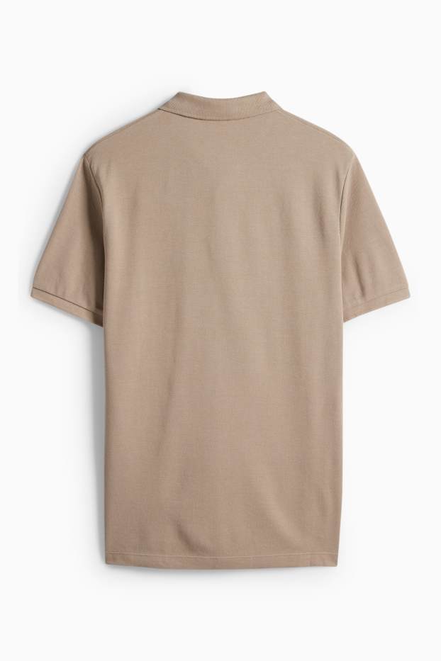 Herren - Poloshirt - taupe