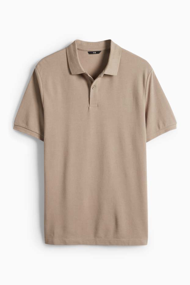 Herren - Poloshirt - taupe