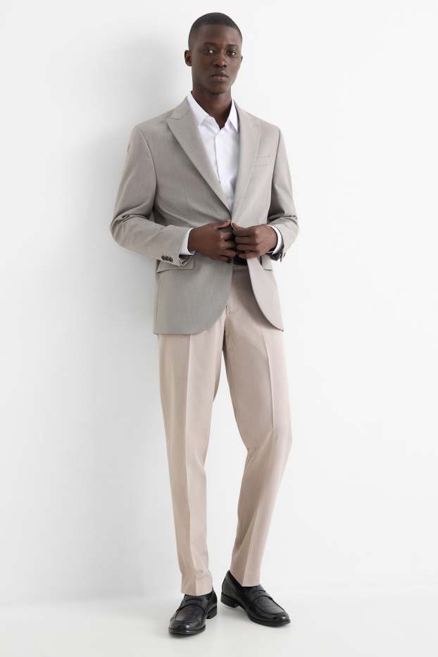 Bărbați - Pantaloni modulari - regular fit - structurați - bej