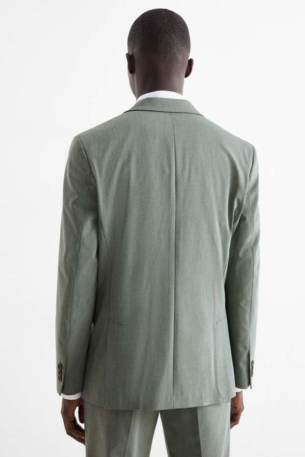 Uomo - Blazer coordinabile - regular fit - tessuto elasticizzato - verde