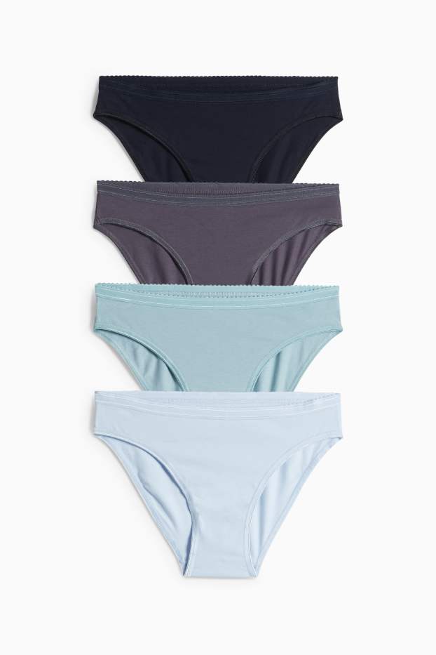 Donna - Confezione da 4 - slip - azzurro