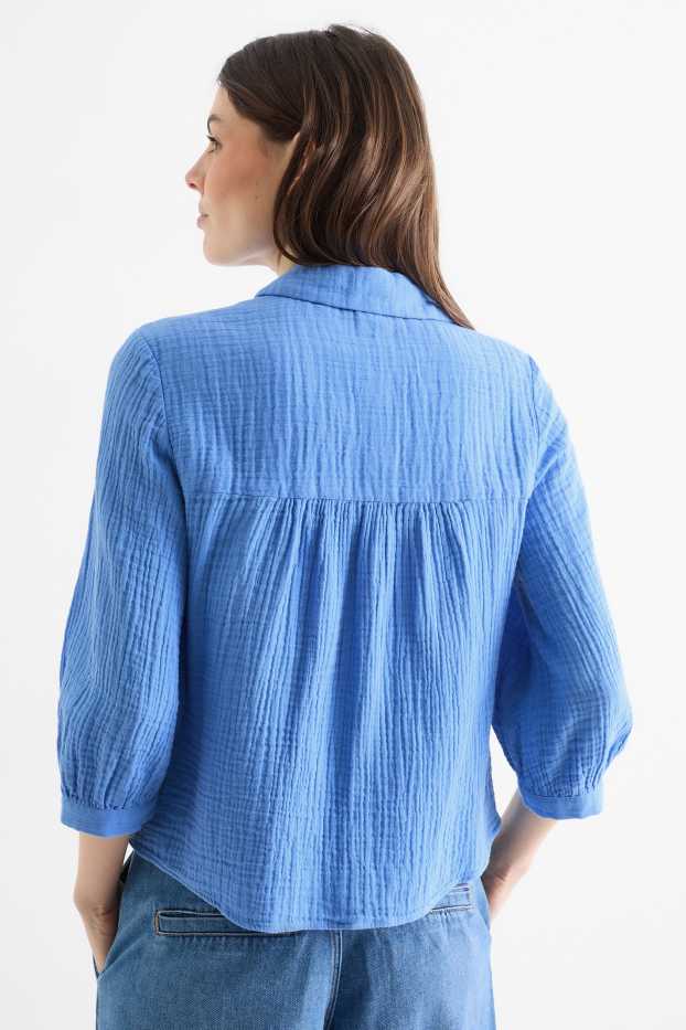 Dona - Brusa de mussolina - blau