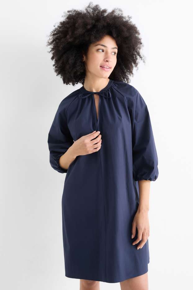 Dámské - Áčkové šaty - tmavomodrá