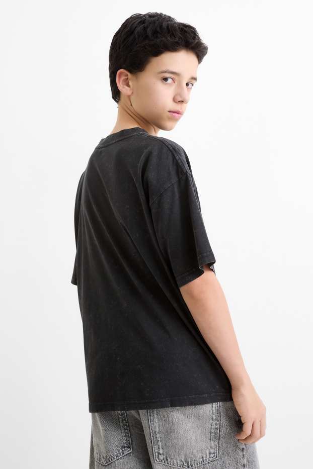 Kinder Jungen - Garfield - Kurzarmshirt - schwarz