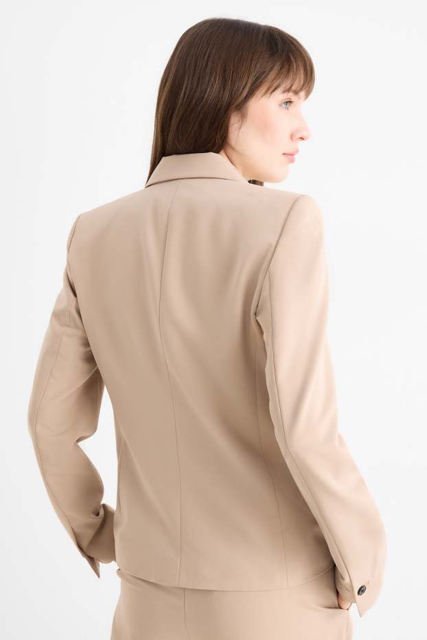 Women - Business blazer - fitted - beige