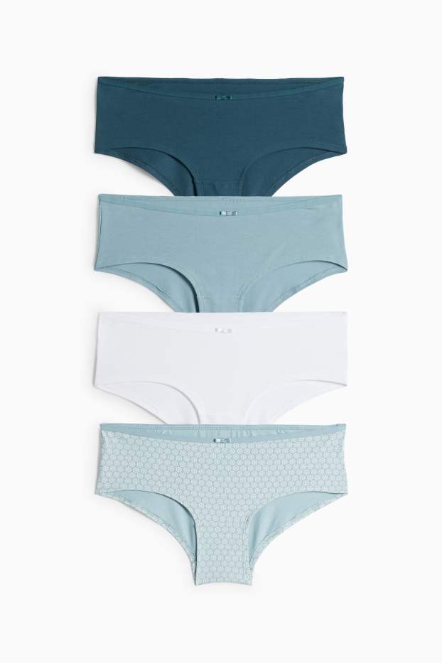 Women - Multipack of 4 - hipsters - turquoise