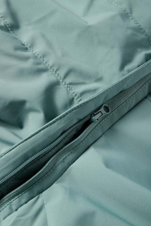 Dona - Jaqueta amb caputxa - folrada - resistent a l’aigua - turquesa