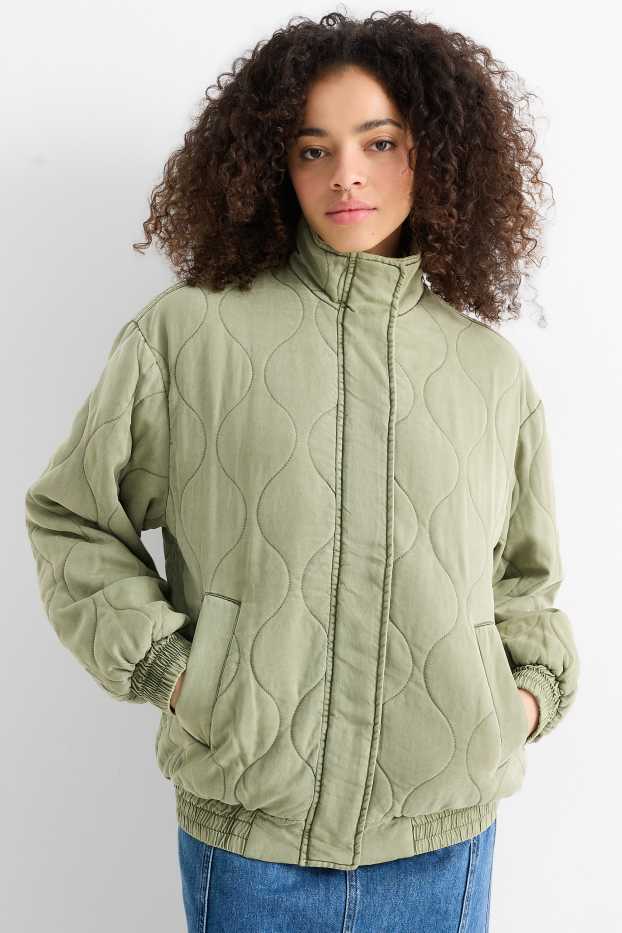 Donna - Giacca trapuntata - verde chiaro