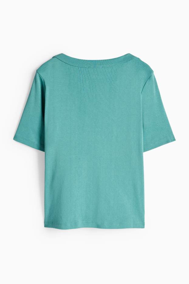 Dames - T-shirt - regular fit - turquoise