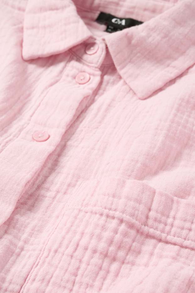 Donna - Blusa di mussola - rosa