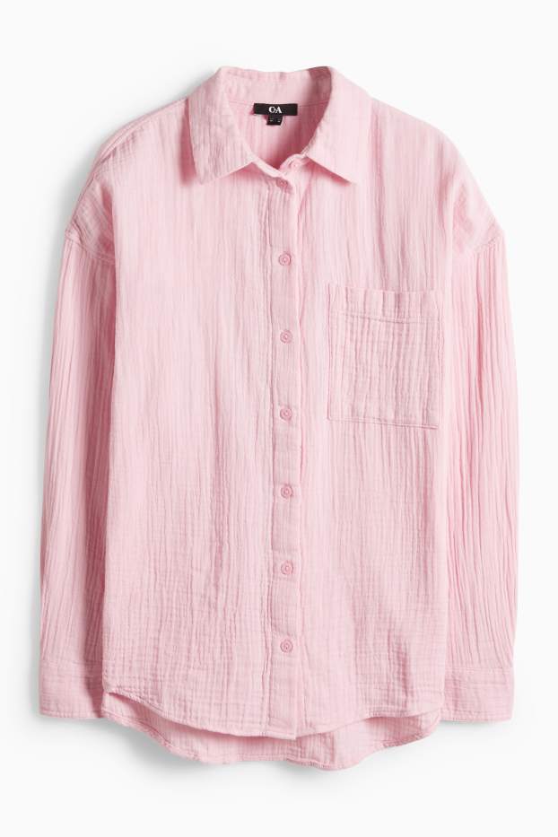 Donna - Blusa di mussola - rosa