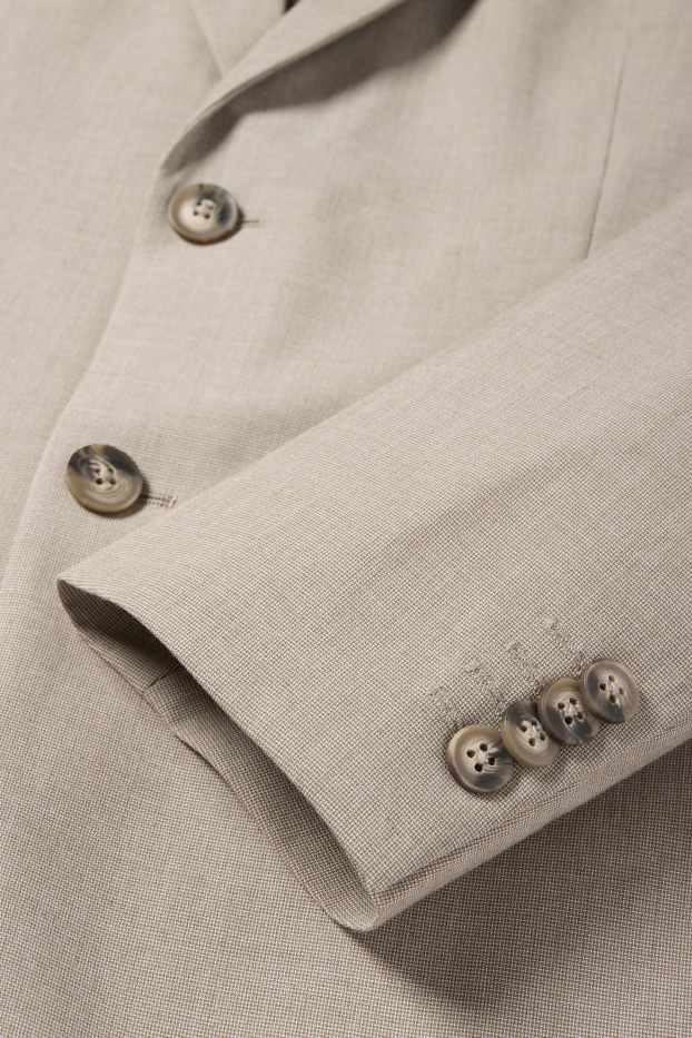 Herren - Anzug mit Krawatte - Regular Fit - Stretch - 4 teilig - beige