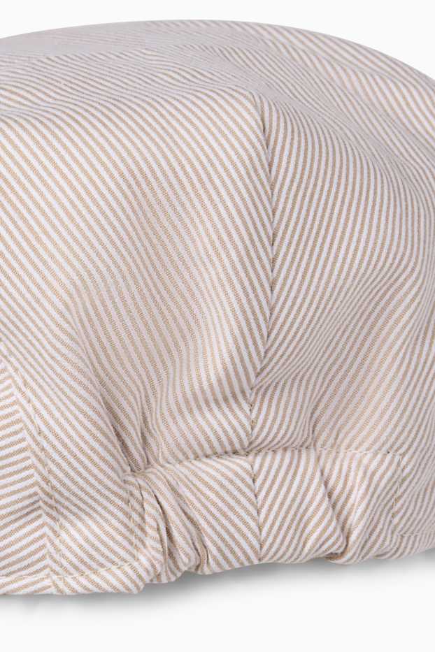 Neonati - Coppola per neonati - a righe - beige