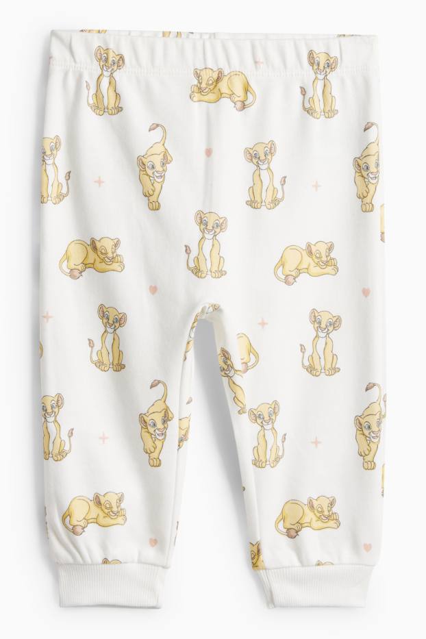 Baby: meisjes - The Lion King - babypyjama - 2-delig - wit / roze