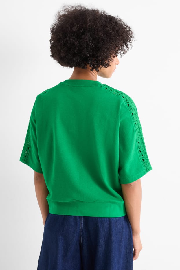 Femei - Bluză de molton - verde