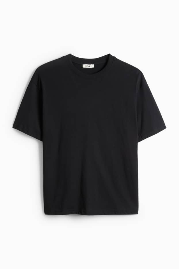 Femmes - T-shirt - oversize - noir