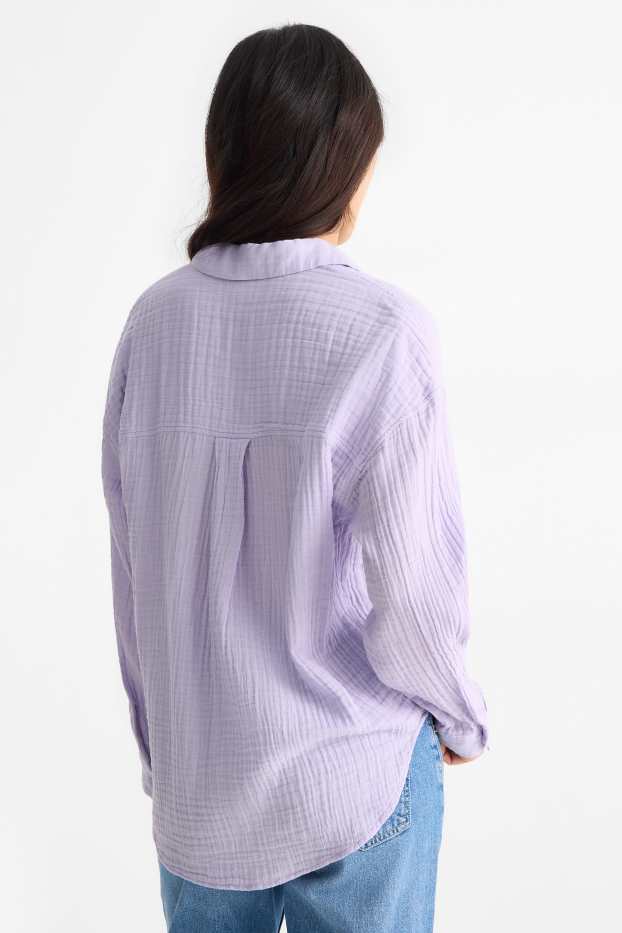 Dona - Brusa de mussolina - violeta clar