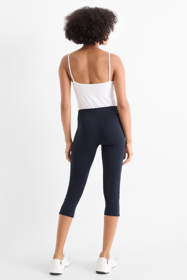 Damen - Multipack 2er - Capri-Leggings - dunkelblau