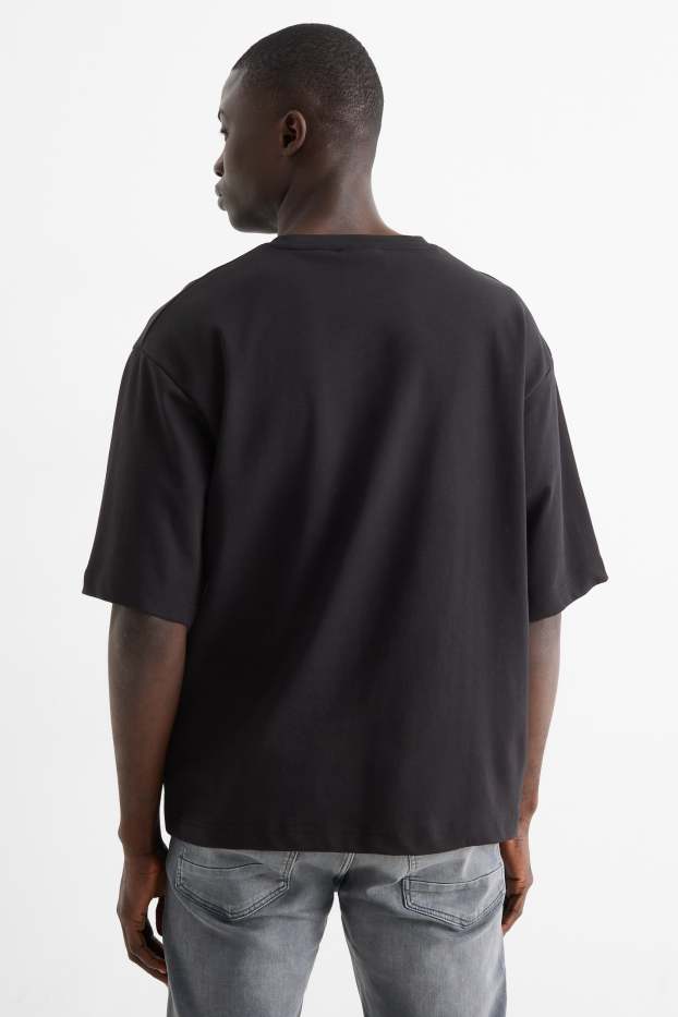 Herren - T-Shirt - Relaxed Fit - schwarz