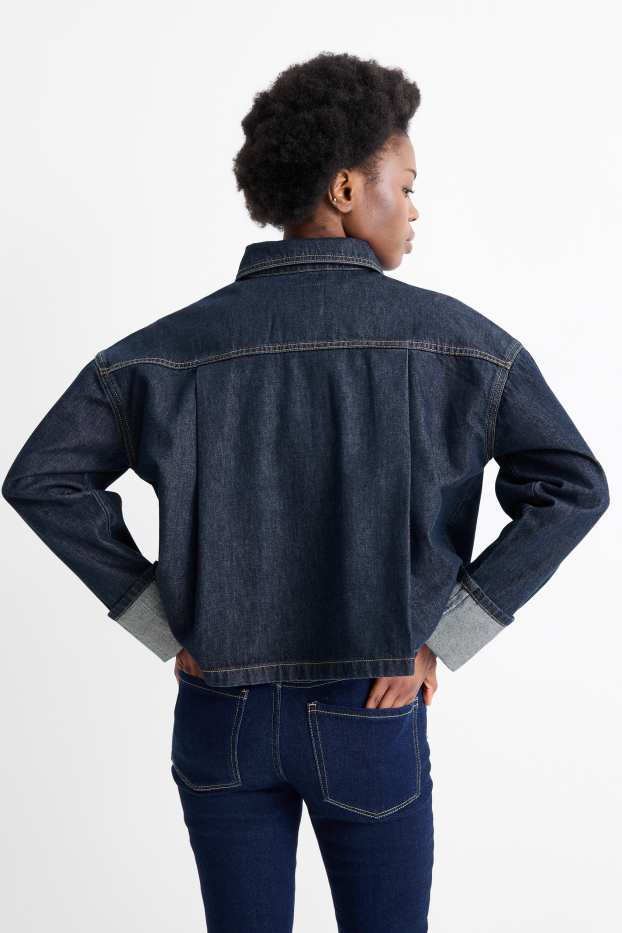 Femmes - Veste-chemise en jean - bleu foncé
