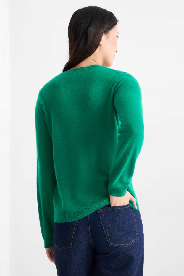 Damen - Kaschmir-Pullover - grün