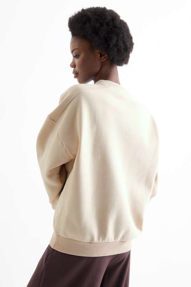 Damen - Oversized-Sweatshirt - beige