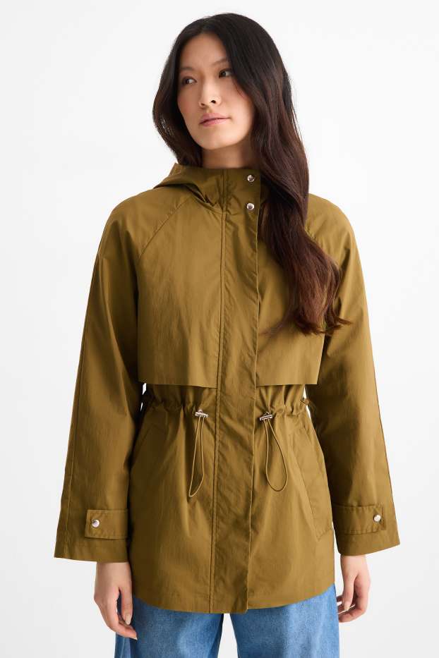 Damen - Jacke mit Kapuze - grün