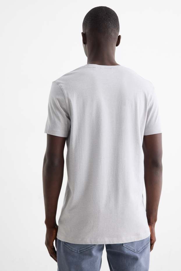 Herren - T-Shirt - Slim Fit - Flex - grau