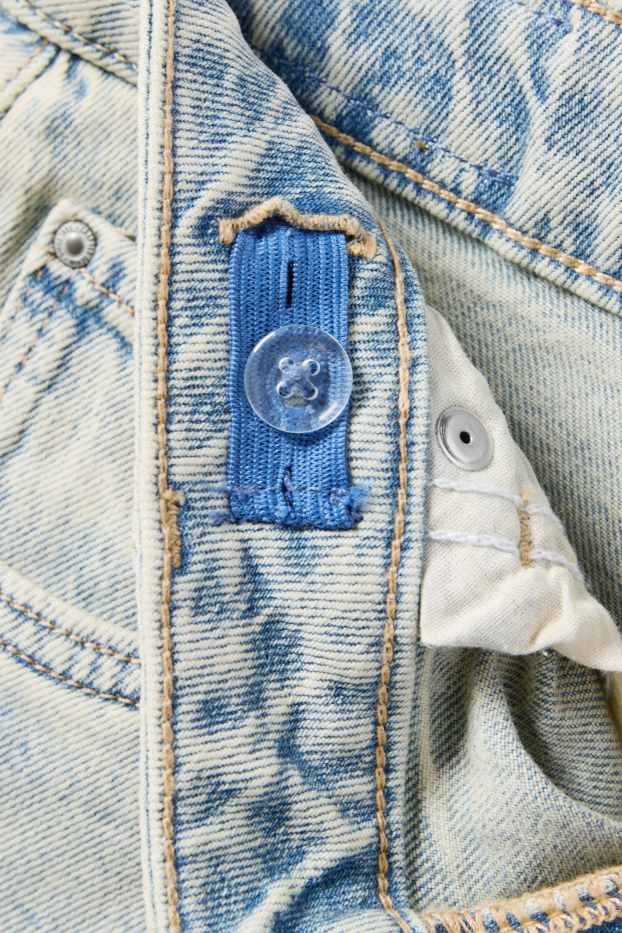 Kinder Mädchen - Stern - Wide Leg Jeans - helljeansblau