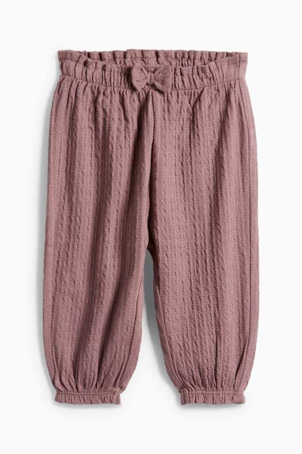 Bebeluși - fete - Pantaloni de trening bebeluși - structurați - maro