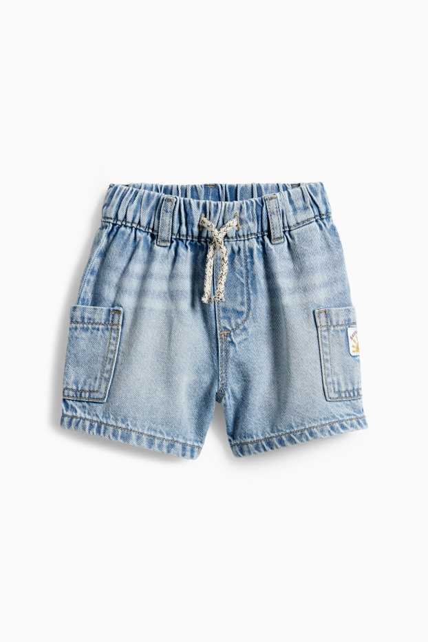 Baby Buben - Sonne - Baby-Jeans-Shorts - helljeansblau