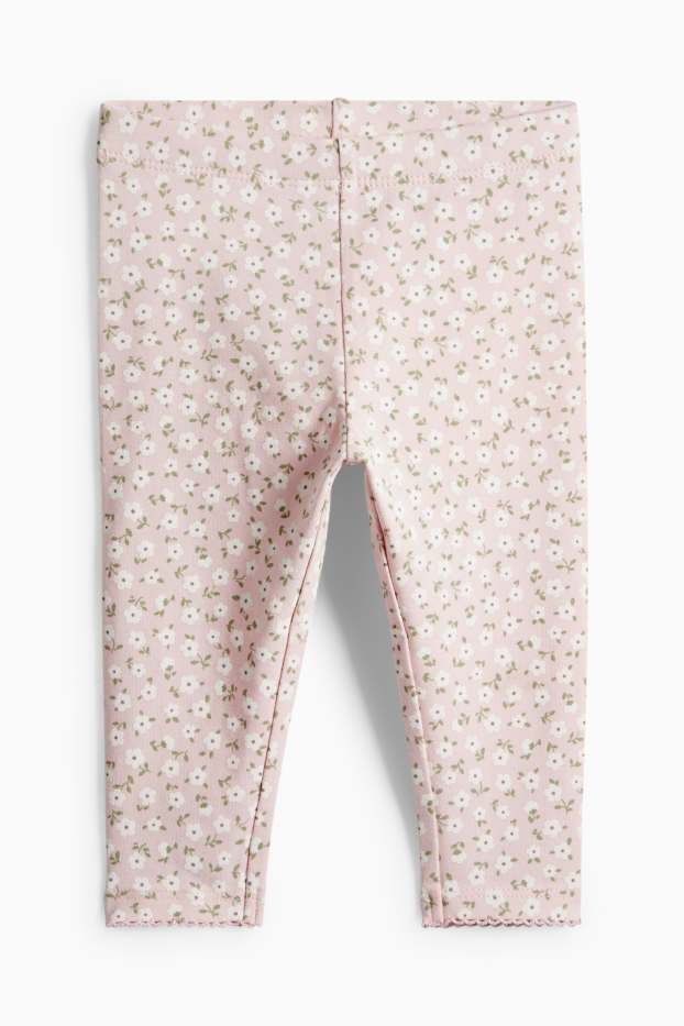 Baby: meisjes - Minnie Mouse - babyoutfit - 3-delig - wit / roze