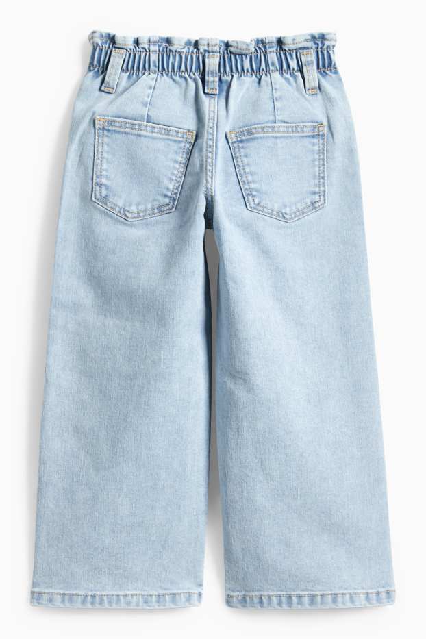 Copii - Fete - Floare - relaxed jeans - LYCRA® - denim-albastru deschis