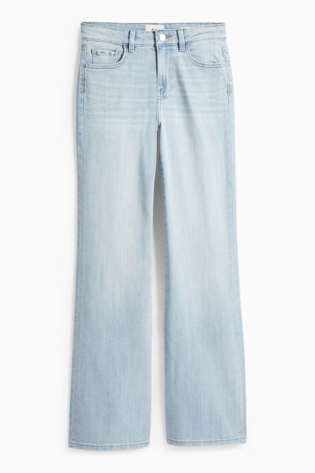Dámské - Flared jeans - mid waist - světle modrá