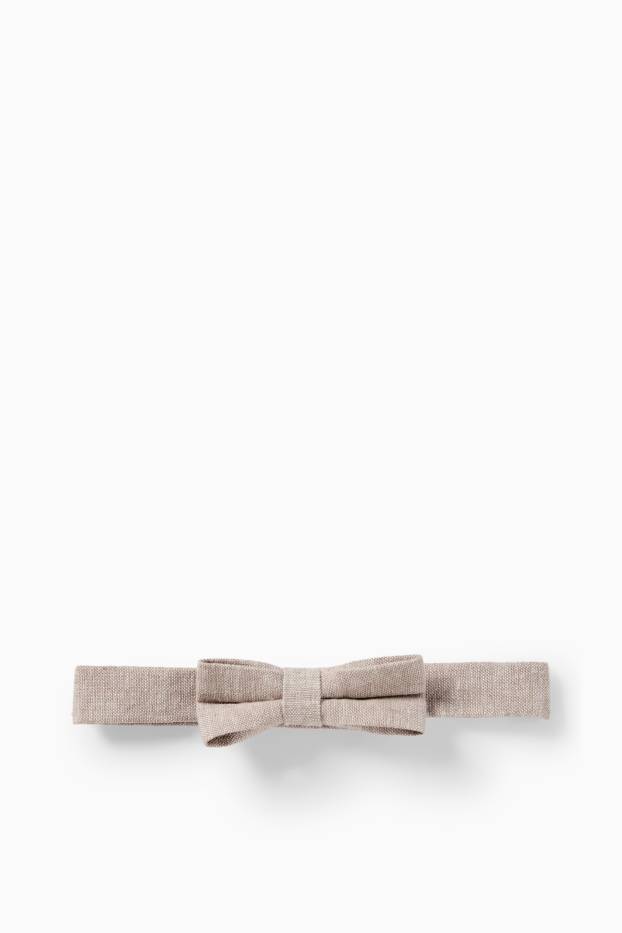 Baby Boys - Baby outfit with braces - 3 piece - formal - white / beige