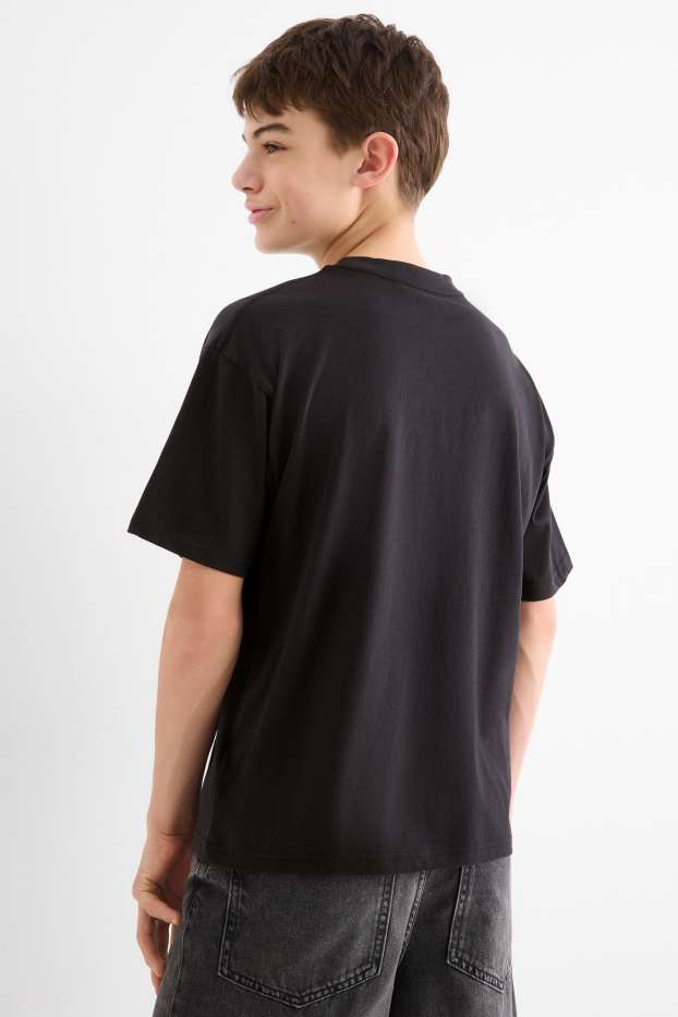 Kinder Jungen - Spider-Man - Kurzarmshirt - Glanz-Effekt - schwarz