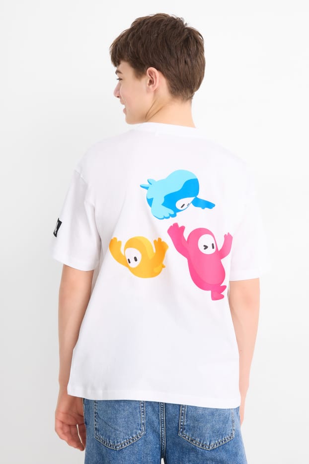 Children Boys - Fall Guys - short sleeve T-shirt - white