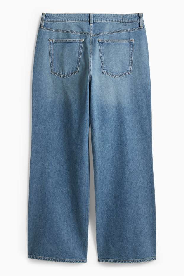 Femmes - Wide leg jean - high waist - jean bleu
