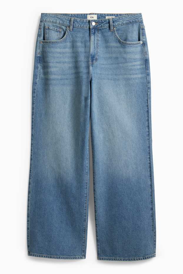 Femmes - Wide leg jean - high waist - jean bleu
