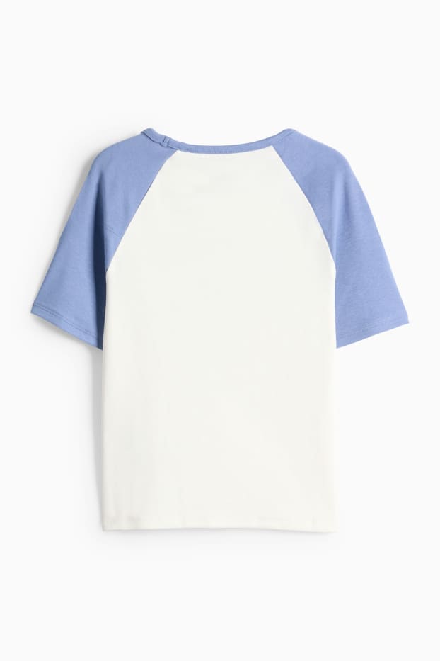 Copii - Fete - Newport - tricou cu mânecă scurtă - alb / albastru