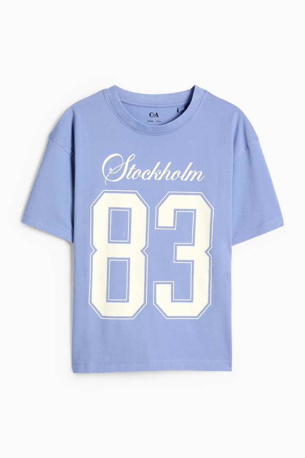 Kinder Mädchen - Stockholm - Kurzarmshirt - hellblau