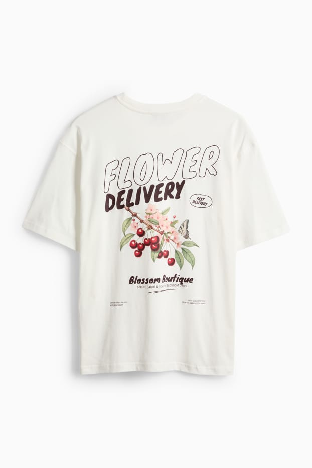 Femei - Tricou - supradimensionat - alb