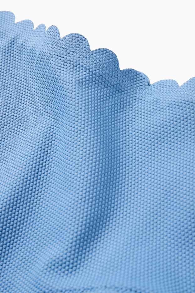 Dames - Bikinibroek - high waist - LYCRA® XTRA LIFE™ - met structuur - blauw