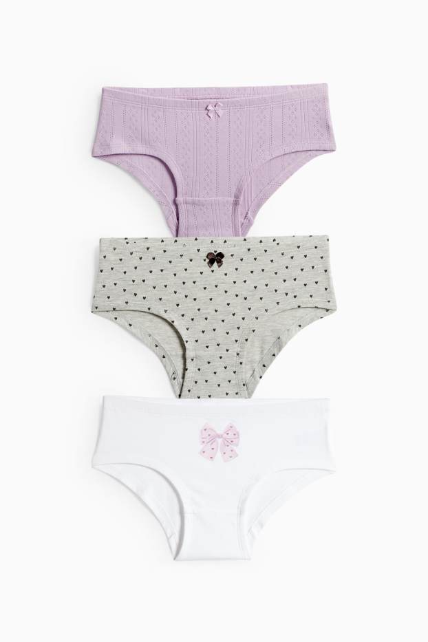 Copii - Fete - Boxeri - alb / roz