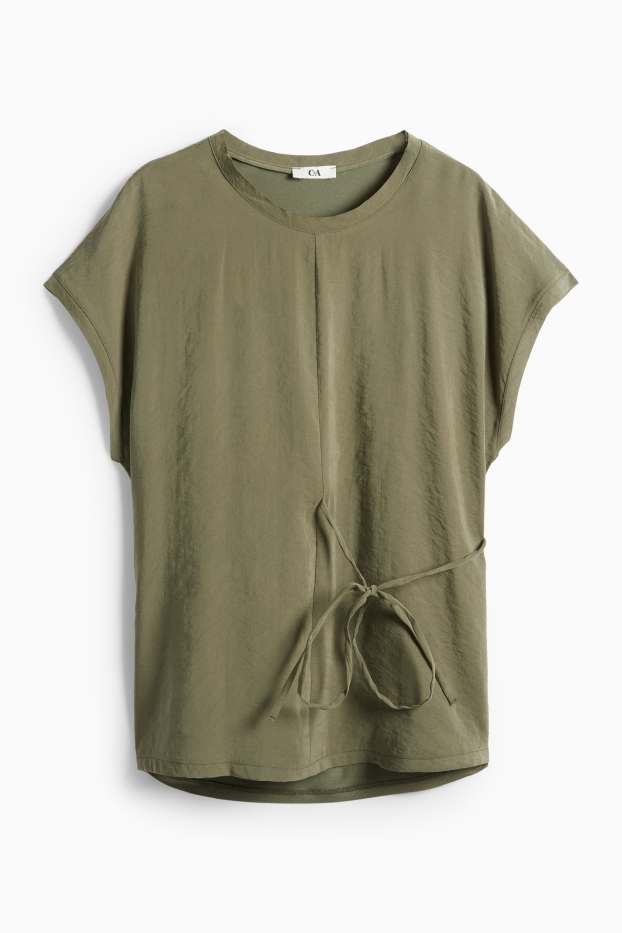 Damen - T-Shirt - Regular Fit - khaki