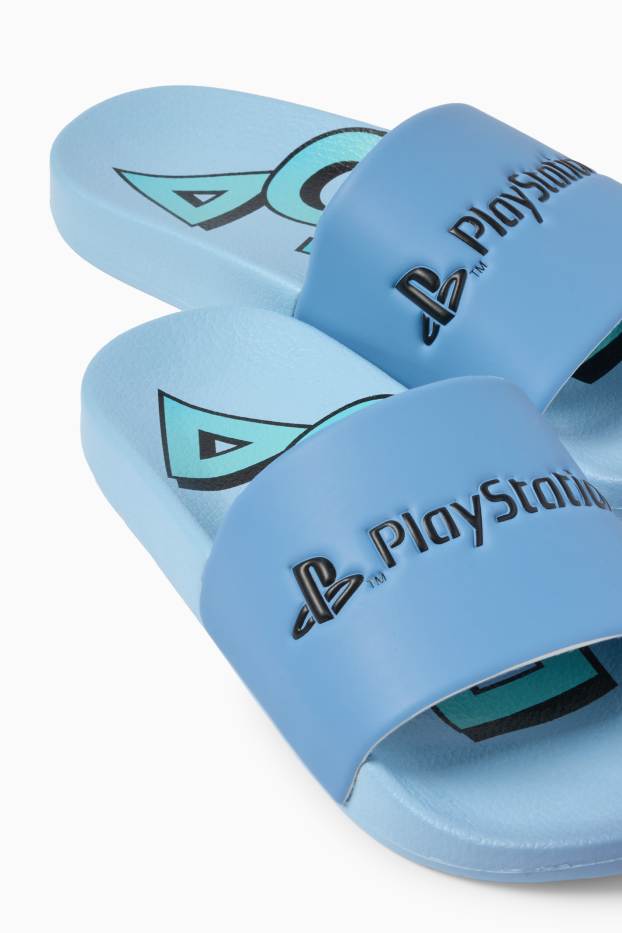 Copii - Băieți - PlayStation - sandale de baie - albastru / negru