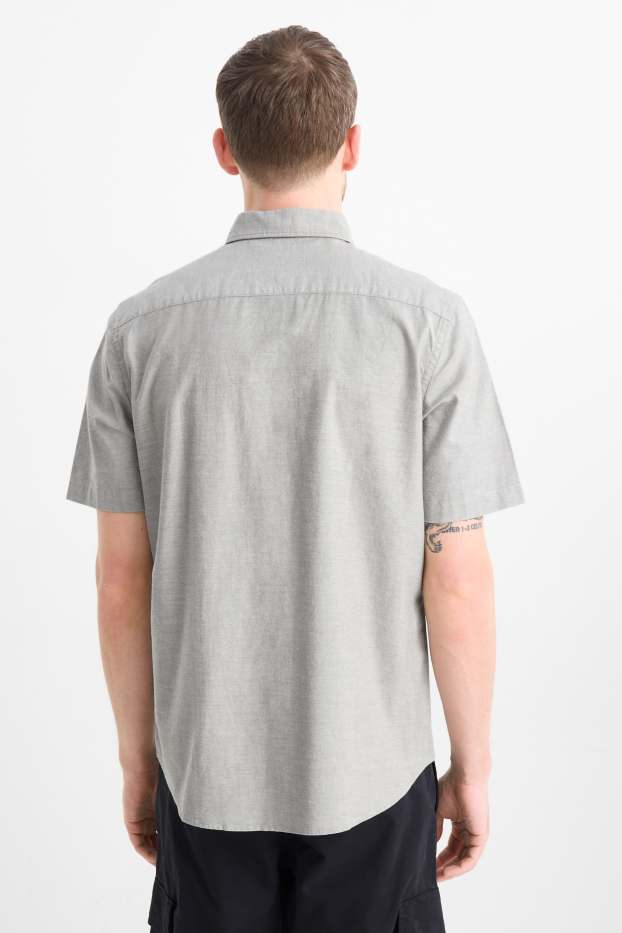 Home - Camisa - regular fit - button-down - verd